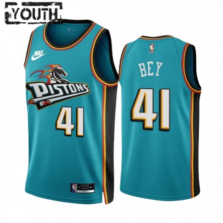 Dres Detroit Pistons Saddiq Bey 41 Nike 2022-23 Classic Edition Teal Swingman - Dječji